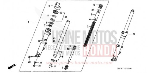 FRONT FORK NT700VA6 de 2006